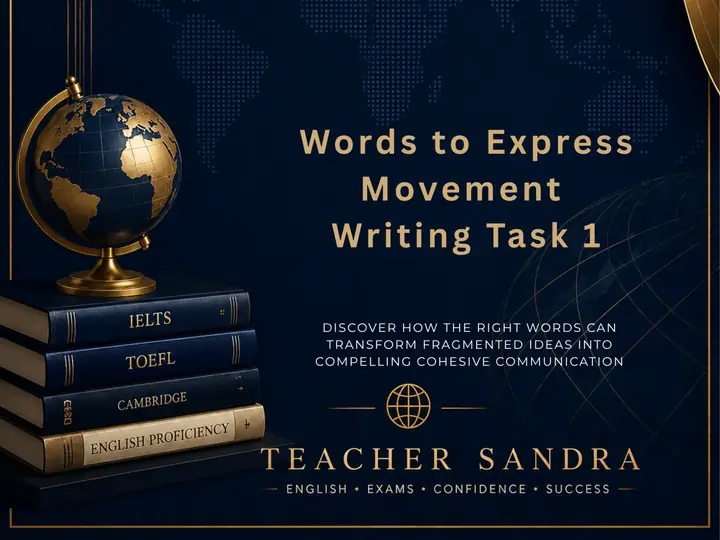Words to Express Movement guide cover by Teacher Sandra