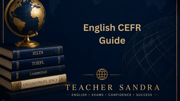 English CEFR Guide guide cover by Teacher Sandra