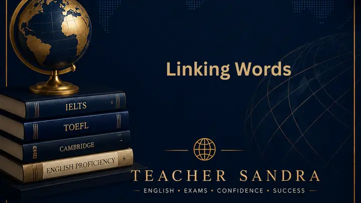 Mastering Linking Words guide cover by Teacher Sandra