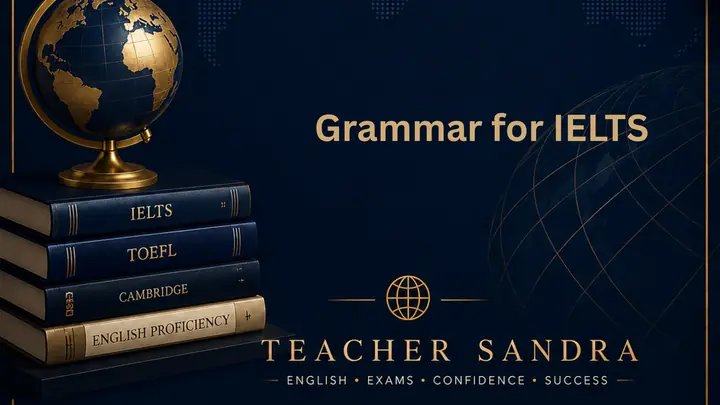 IELTS Grammar guide cover by Teacher Sandra