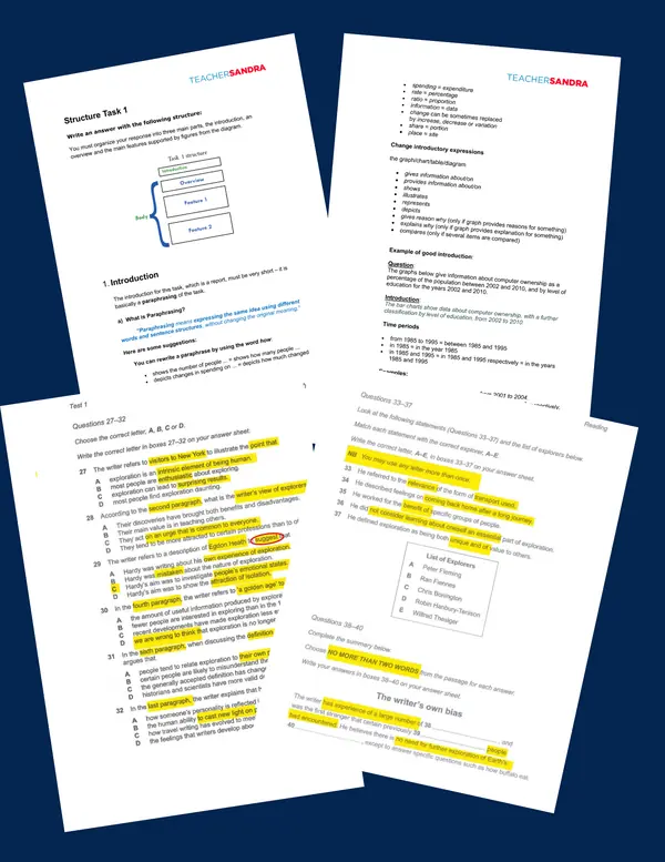 Page from the Practical Exercises for IELTS library